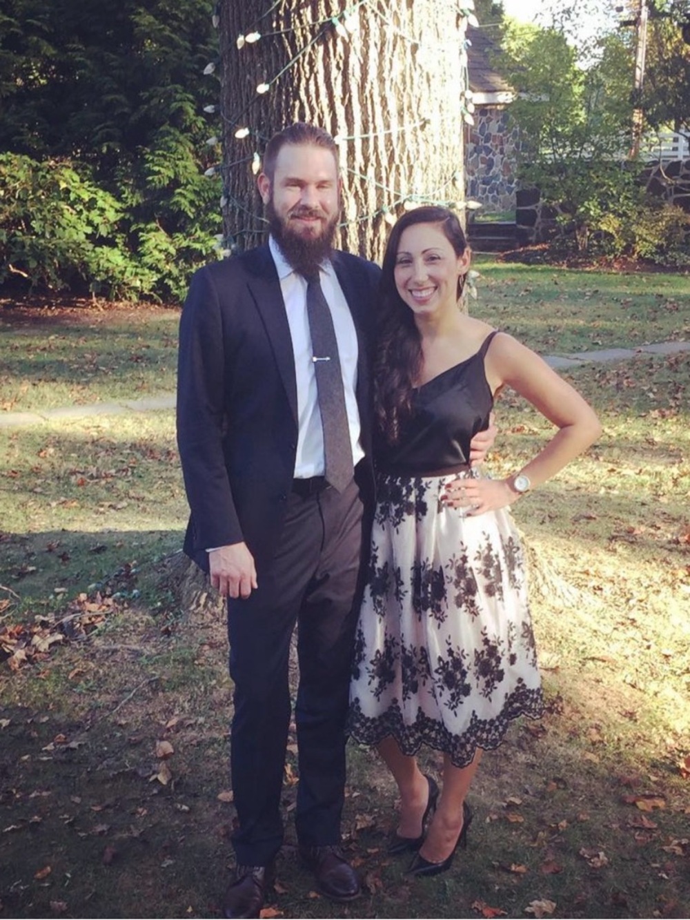 Jealous Tomato Black Lace Overlay Skater Skirt on Blush - Picture 2 of 3